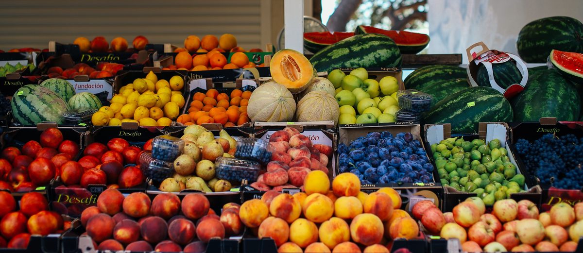 Fresh fruit stand — South American produce